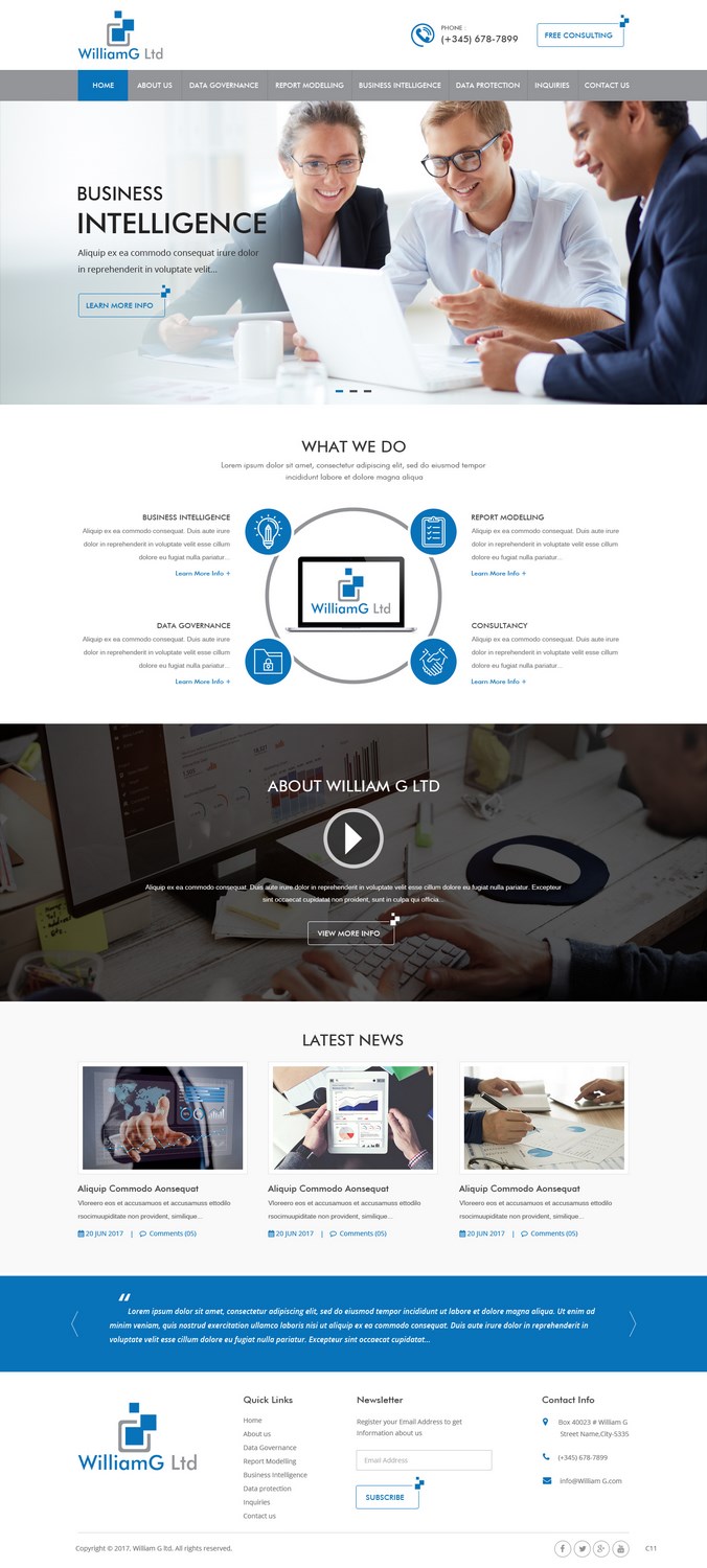 Web Design by pb for Williamg Ltd | Design #15498783