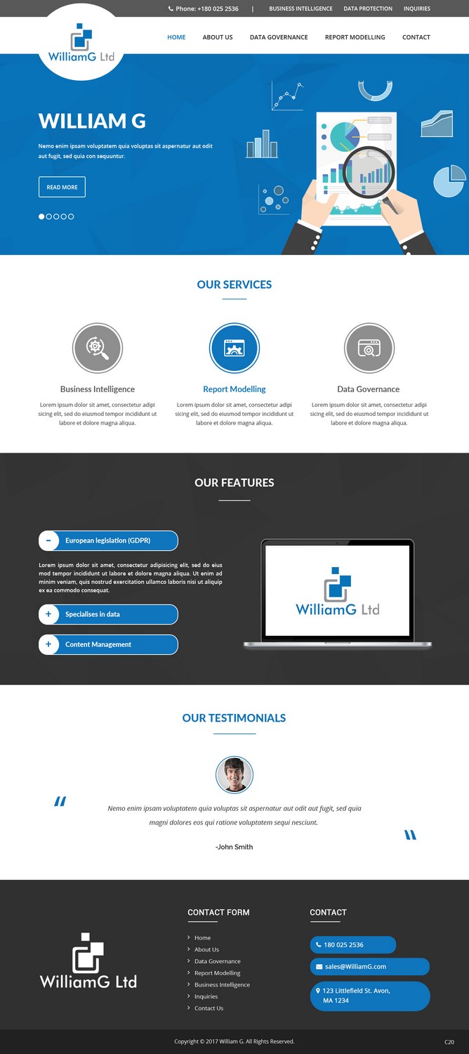 Web Design by pb for Williamg Ltd | Design #15498801