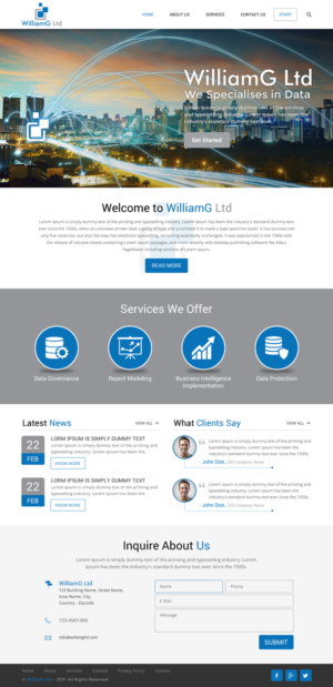 Web Design by rightway for Williamg Ltd | Design: #15496518