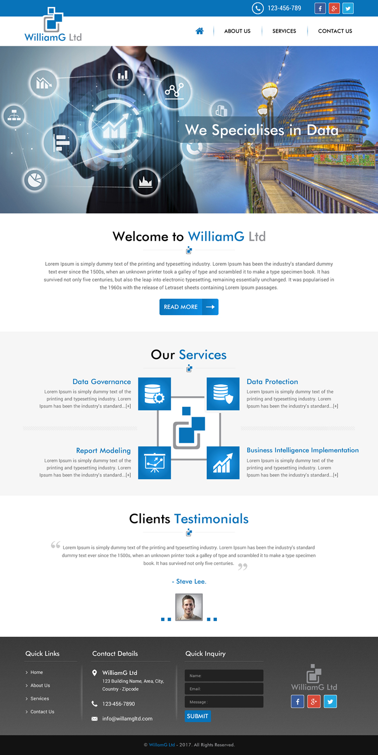 Web Design by rightway for Williamg Ltd | Design #15496532