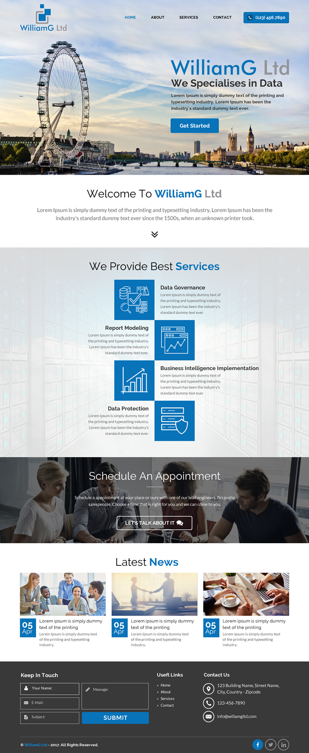Web Design by rightway for Williamg Ltd | Design #15496543