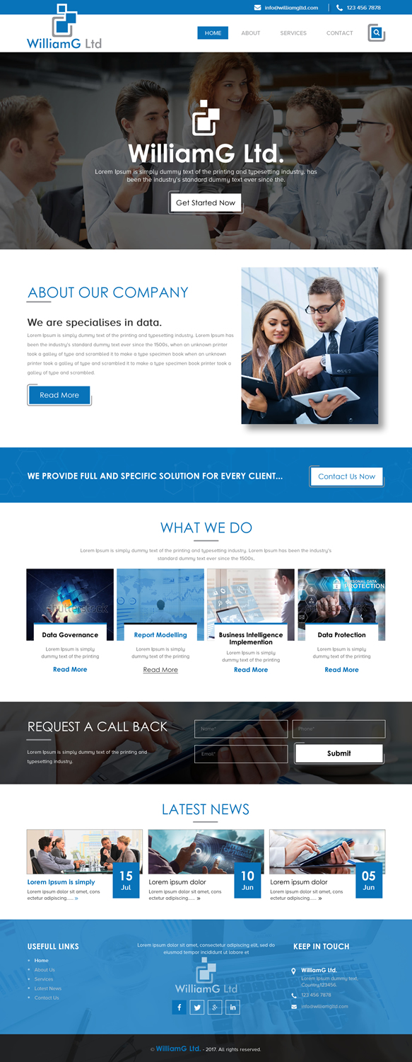 Web Design by rightway for Williamg Ltd | Design #15496561
