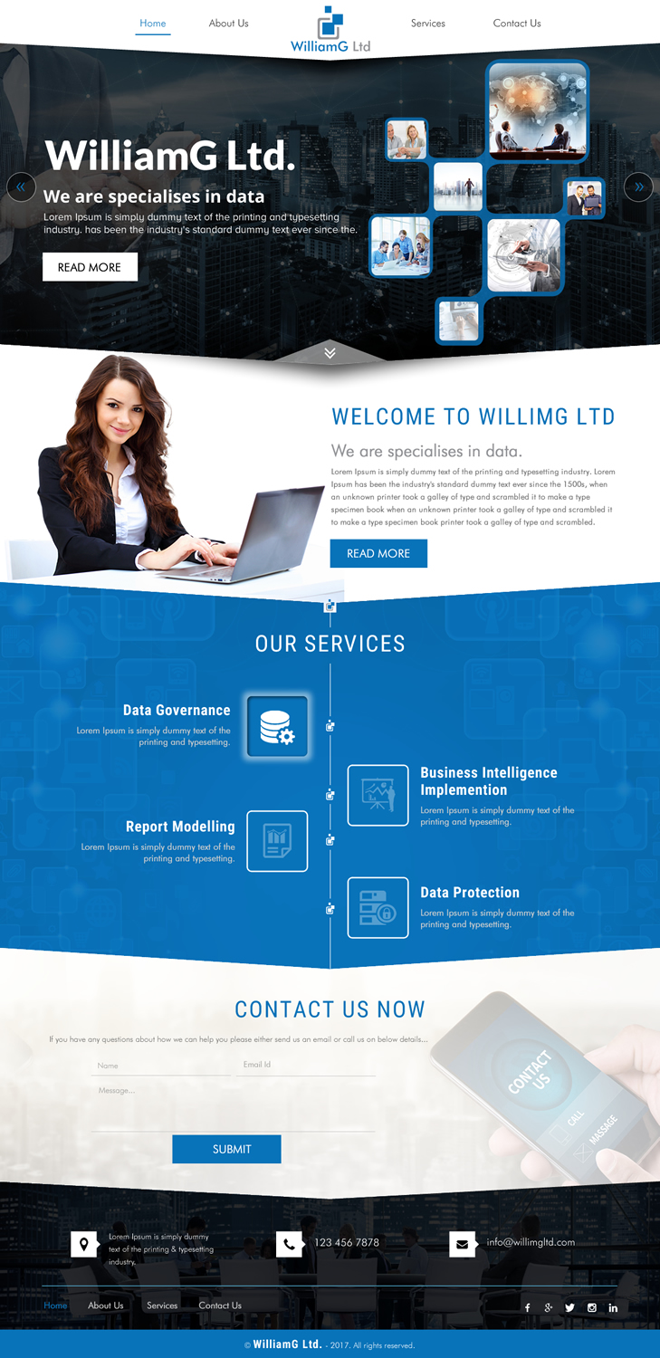 Web Design by rightway for Williamg Ltd | Design #15496584