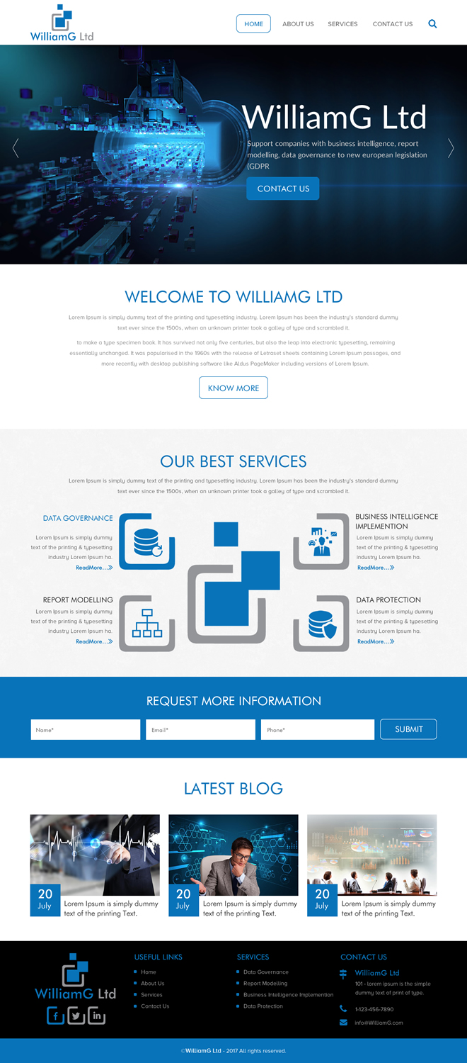Web Design by rightway for Williamg Ltd | Design #15496932