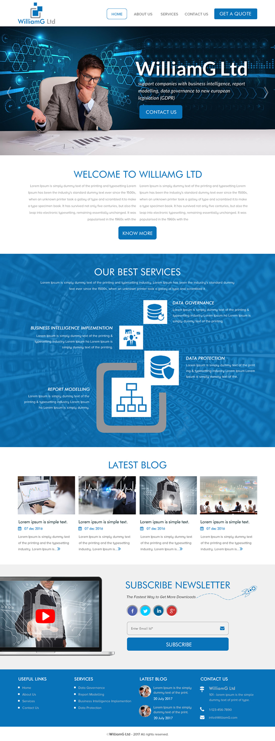 Web Design by rightway for Williamg Ltd | Design #15496942