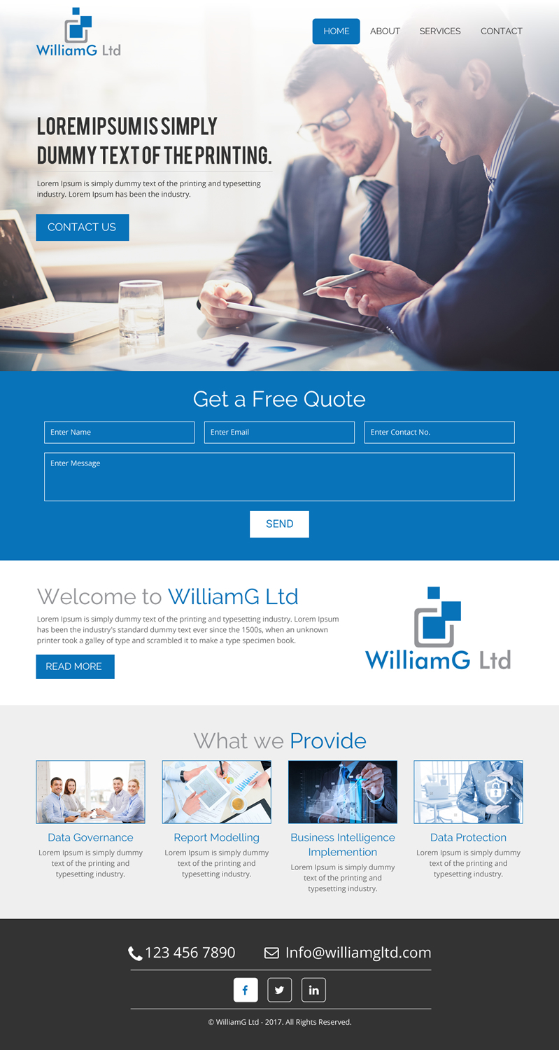 Web Design by rightway for Williamg Ltd | Design #15520142