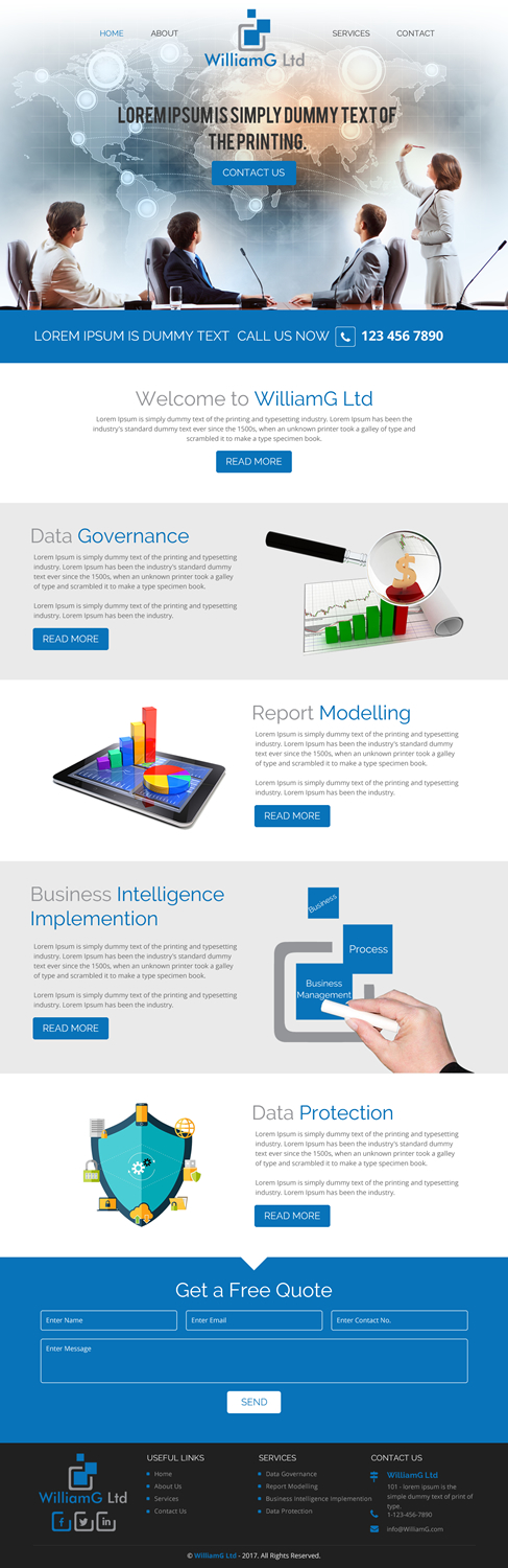 Web Design by rightway for Williamg Ltd | Design #15520144