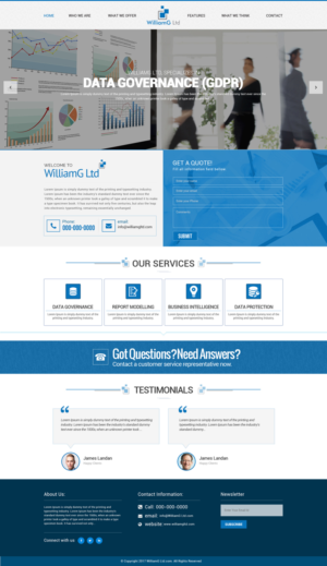 Web Design by Dream Logo Design for Williamg Ltd | Design #15500179
