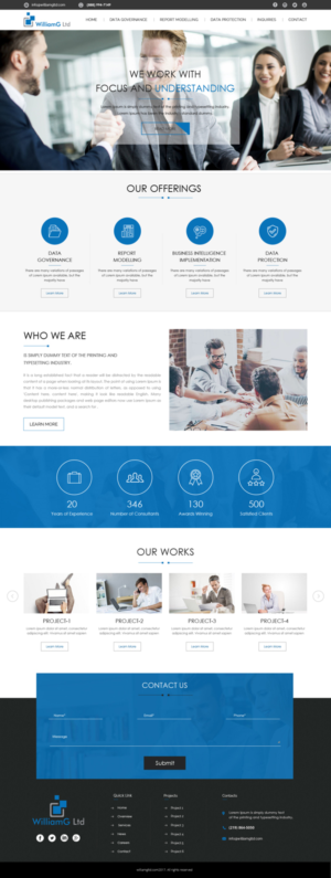 Web Design by Dream Logo Design for Williamg Ltd | Design: #15500180