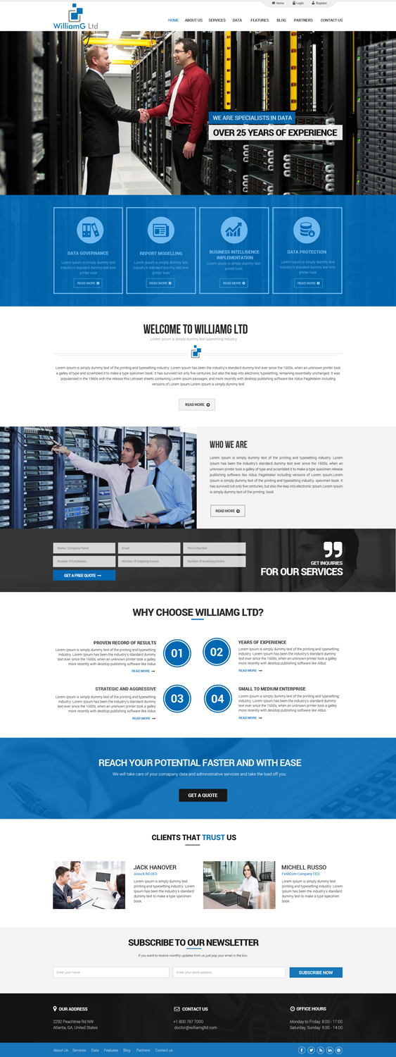 Web Design by Dream Logo Design for Williamg Ltd | Design #15500181