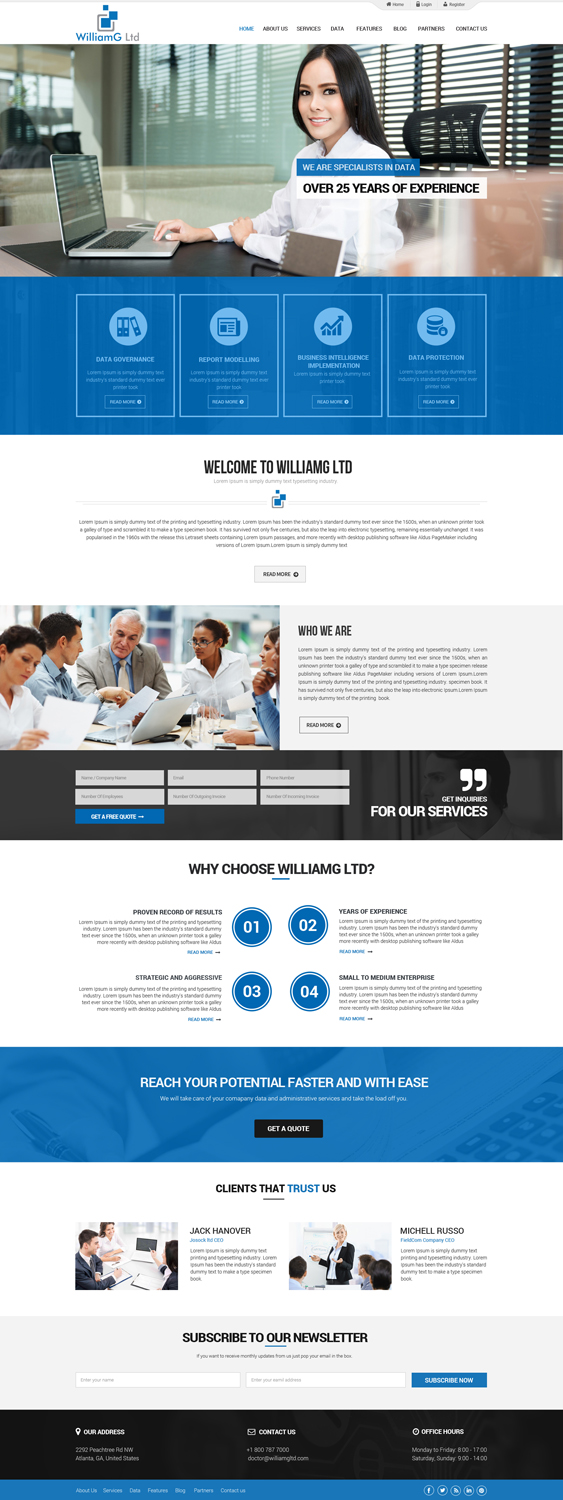Web Design by Dream Logo Design for Williamg Ltd | Design #15510286