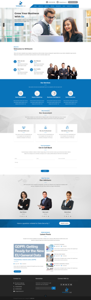 Web Design by Da Miracle for Williamg Ltd | Design #15584898