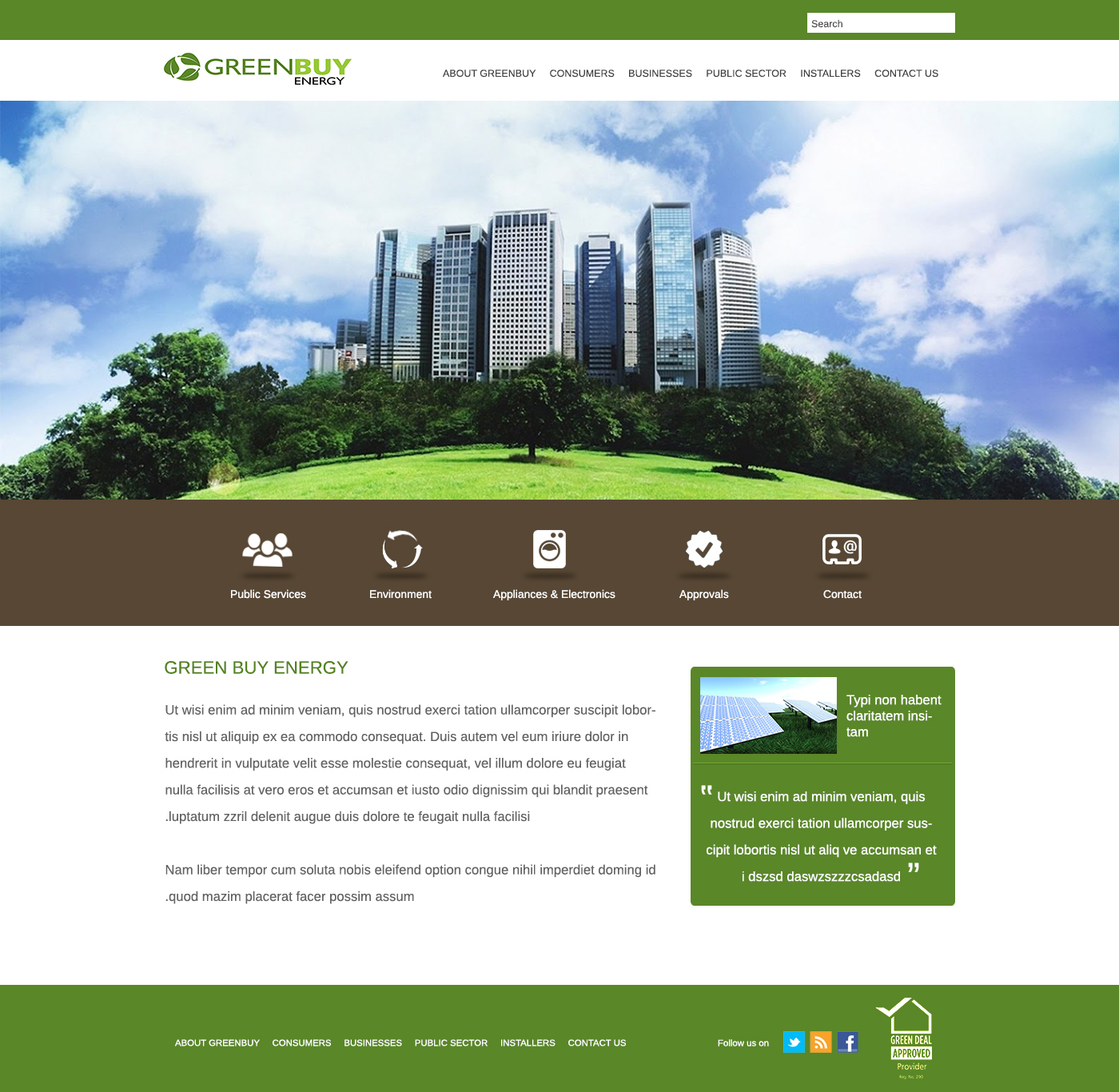 Web Design by ghostbuster1688 for Greenbuy Energy | Design #2595188