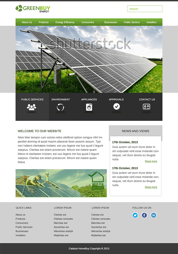Web Design by ghostbuster1688 for Greenbuy Energy | Design #2599844