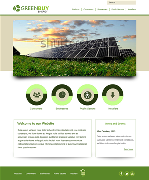 Web Design by ghostbuster1688 for Greenbuy Energy | Design: #2611175