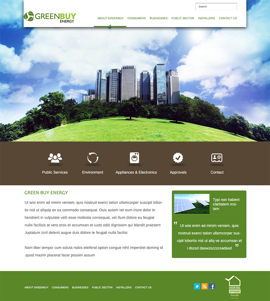 Web Design by ghostbuster1688 for Greenbuy Energy | Design #2616215