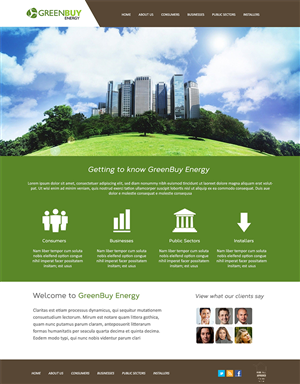 Web Design by ghostbuster1688 for Greenbuy Energy | Design: #2616551