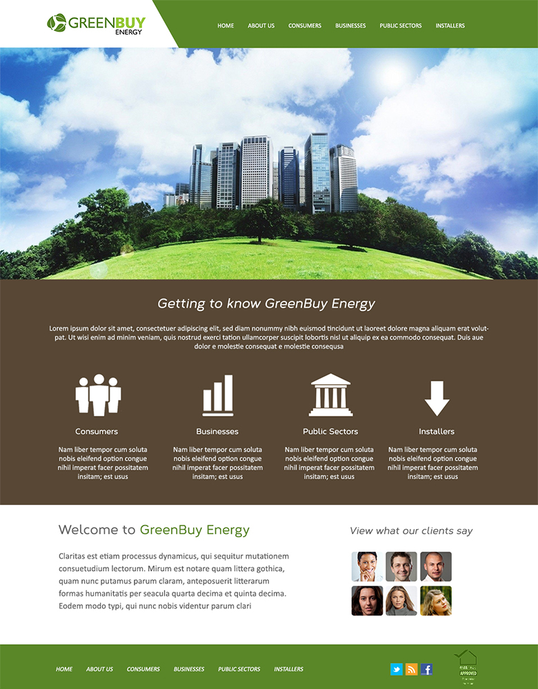 Web Design by ghostbuster1688 for Greenbuy Energy | Design #2616555