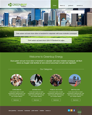Web Design by ghostbuster1688 for Greenbuy Energy | Design: #2627175
