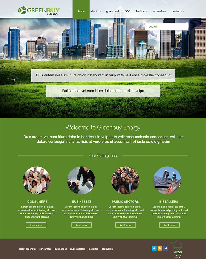 Web Design by ghostbuster1688 for Greenbuy Energy | Design #2631665