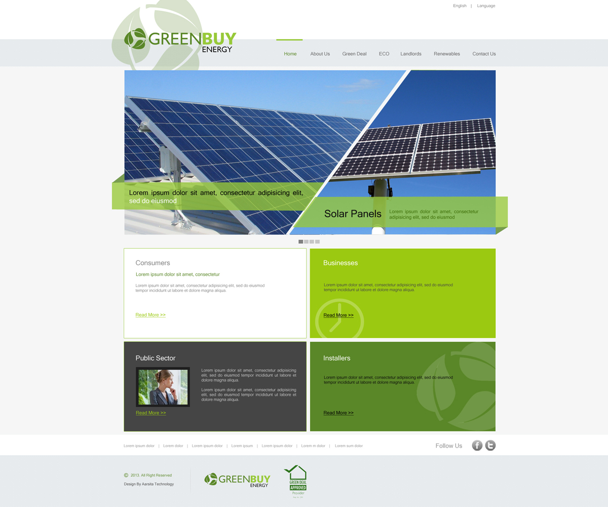Web Design by aarsita for Greenbuy Energy | Design #2597390
