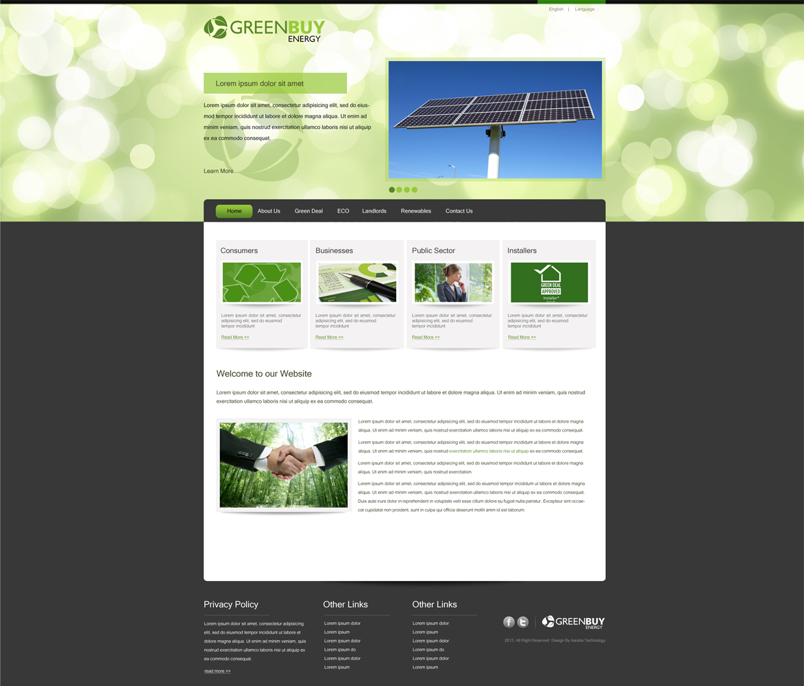 Web Design by aarsita for Greenbuy Energy | Design #2615812