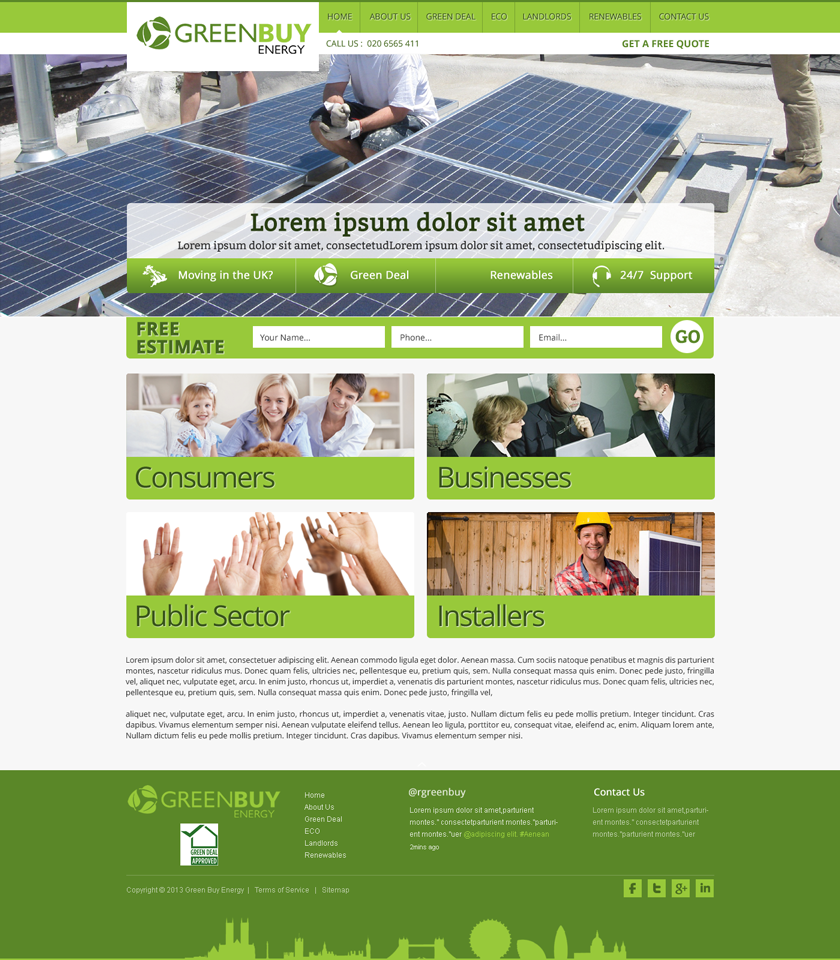 Diseño Web por rajesh prn para Greenbuy Energy | Diseño #2599476