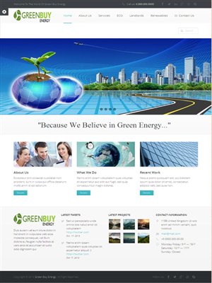 Web Design by Chaitanya S. for Greenbuy Energy | Design: #2607247