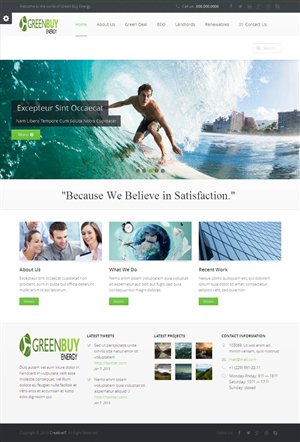 Web Design by Chaitanya S. for Greenbuy Energy | Design: #2607733