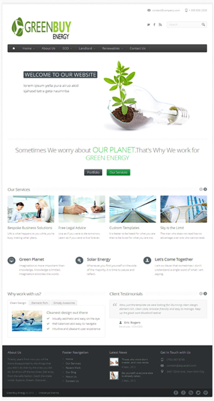 Web Design by Chaitanya S. for Greenbuy Energy | Design: #2607735