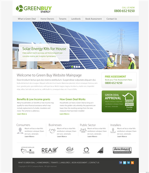 Web Design by pb for Greenbuy Energy | Design: #2598562