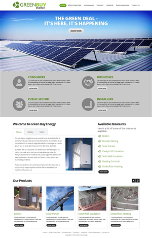 Web Design by OM for Greenbuy Energy | Design: #2601211