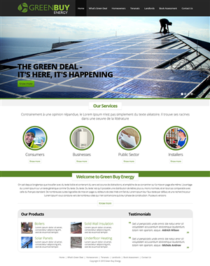Web Design by OM for Greenbuy Energy | Design: #2601217