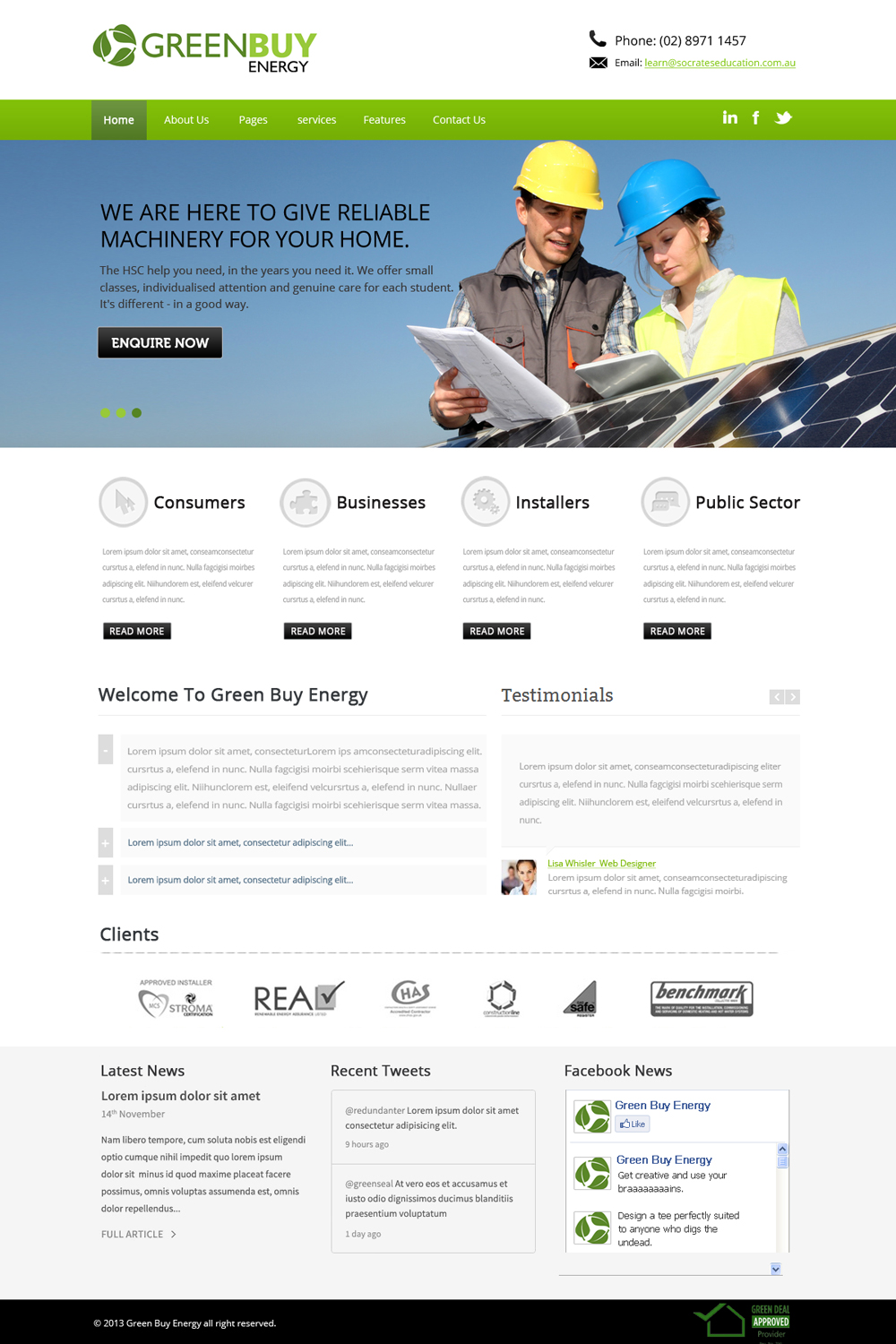 Web Design par OM pour Greenbuy Energy | Design #2601231