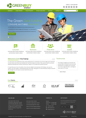 Web Design by OM for Greenbuy Energy | Design: #2601235