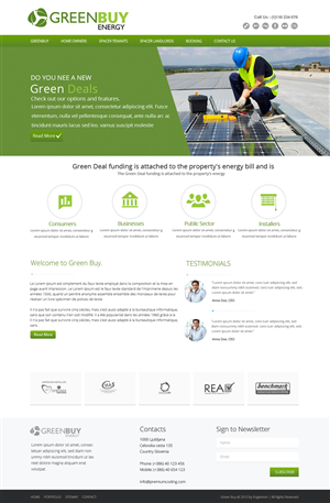 Web Design by OM for Greenbuy Energy | Design: #2601243