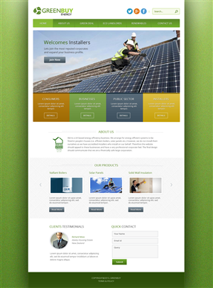 Web Design by UniqueDesignz for Greenbuy Energy | Design: #2606248
