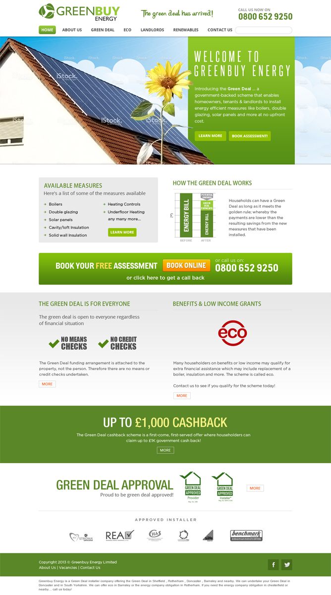 Web Design by ShreejiAkshar for Greenbuy Energy | Design #2598521