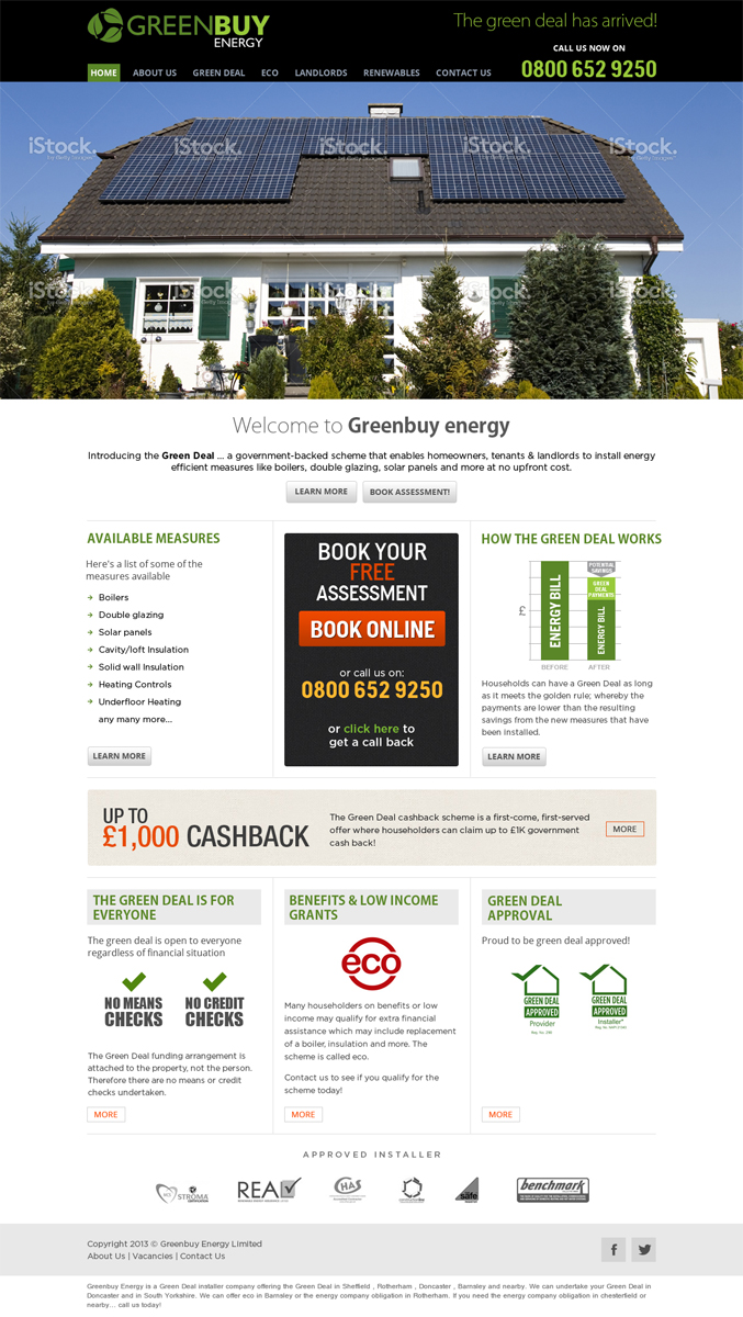 Web Design by ShreejiAkshar for Greenbuy Energy | Design #2624389