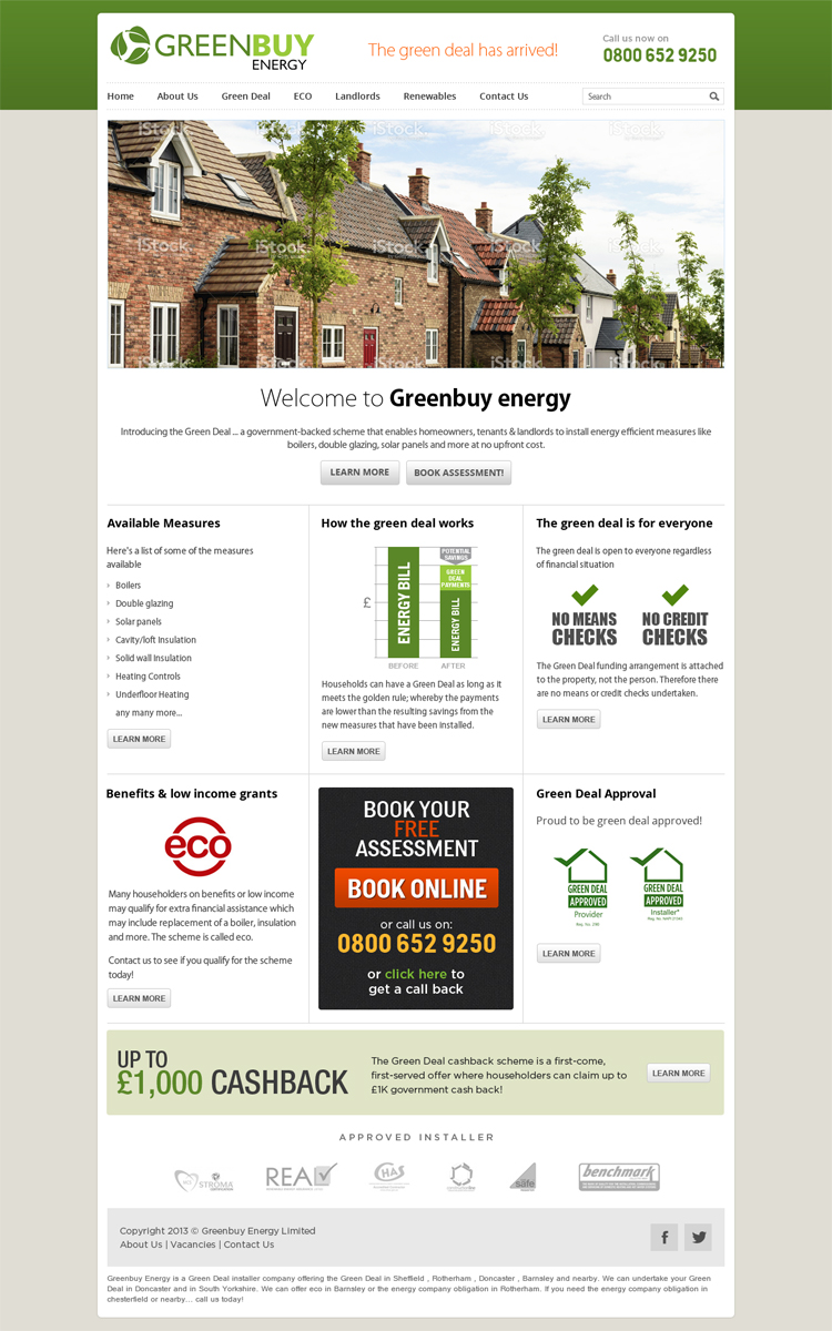 Web Design by ShreejiAkshar for Greenbuy Energy | Design #2629458