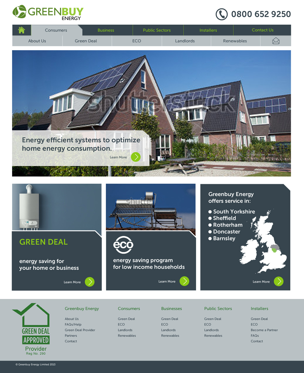 Web Design by tanya for Greenbuy Energy | Design #2642681