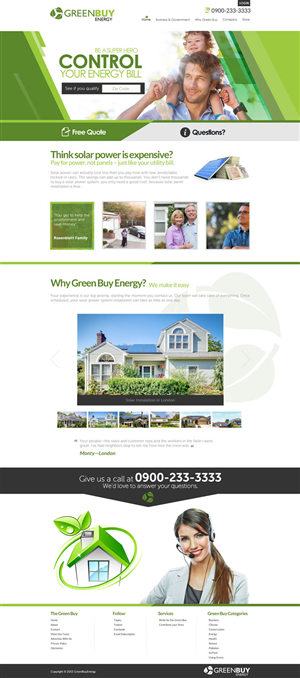 Web Design by TechWise for Greenbuy Energy | Design: #2596601