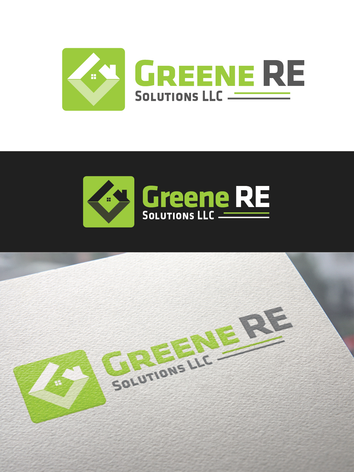 Logo Design by ivo_i_ivanov for Greene RE Solutions LLC | Design #15465813