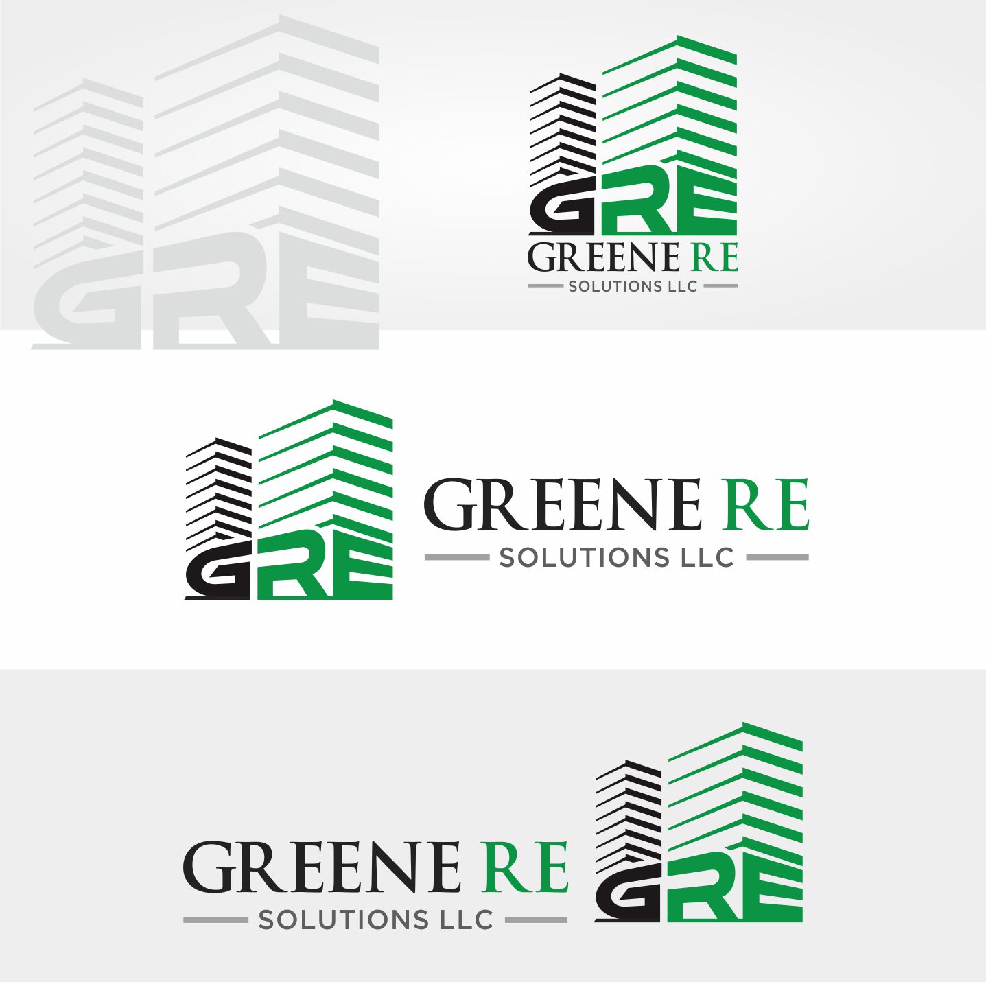 Logo Design by Mariono Fx for Greene RE Solutions LLC | Design #15485920
