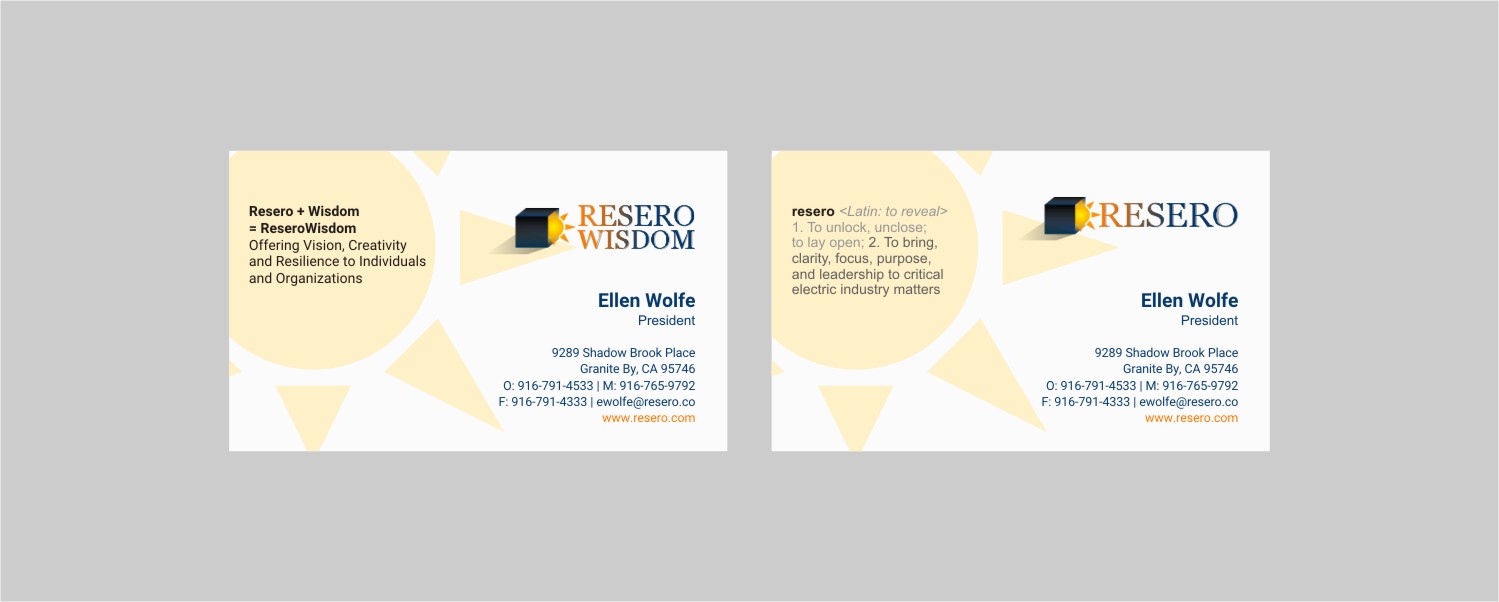 Business Card Design by INDIAN_Ashok for Resero | Design #15452680