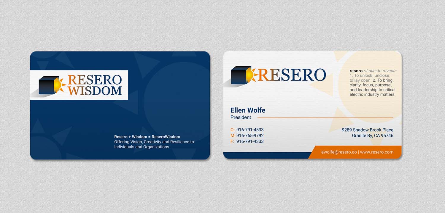 Business Card Design by INDIAN_Ashok for Resero | Design #15466196