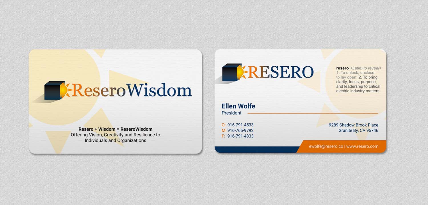 Business Card Design by INDIAN_Ashok for Resero | Design #15466201