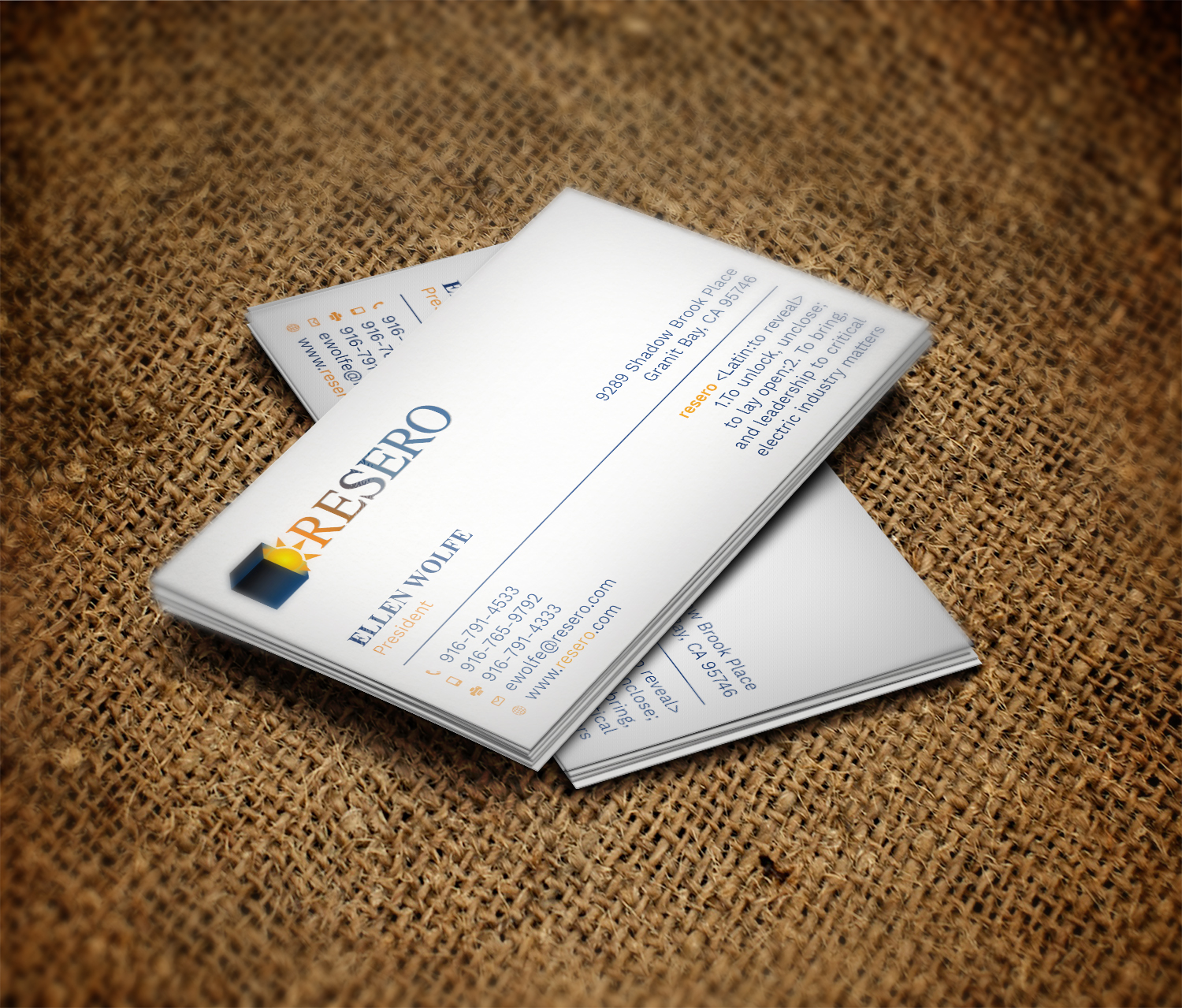 Business Card Design by Graphic Flame for Resero | Design #15454283