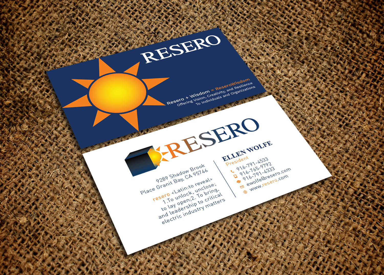 Business Card Design by Graphic Flame for Resero | Design #15468357