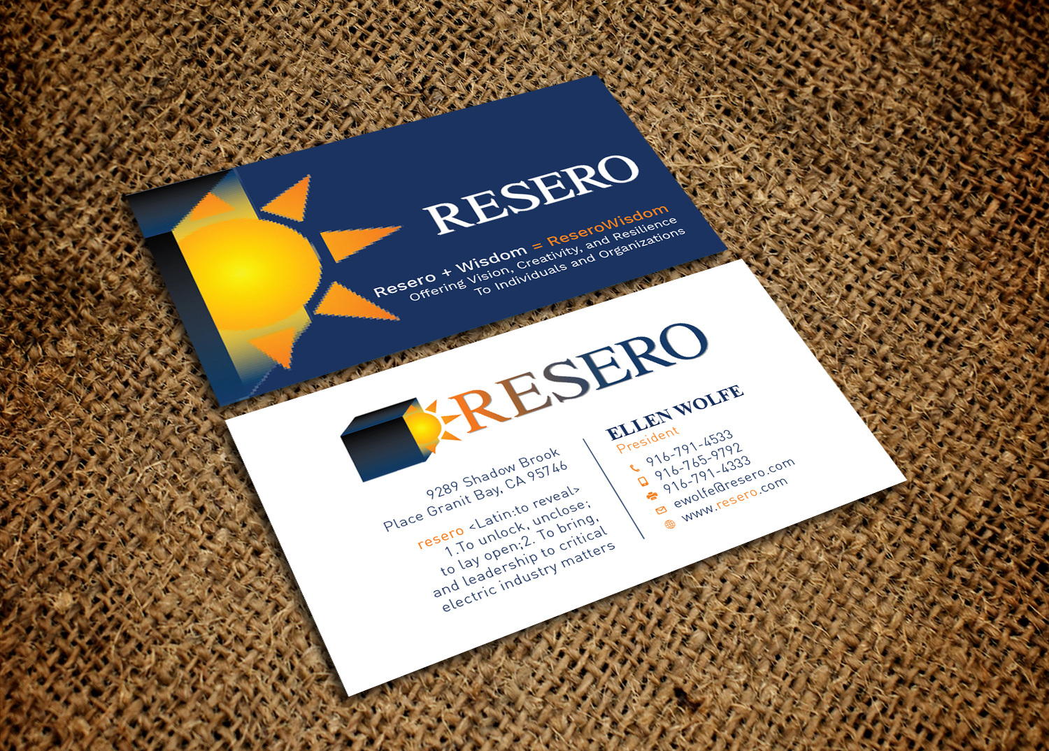 Business Card Design by Graphic Flame for Resero | Design #15468360